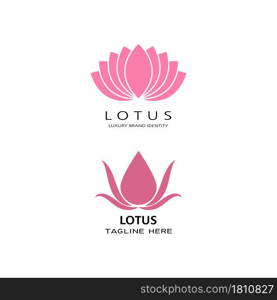 Beauty Vector lotus flowers design logo Template icon