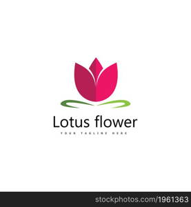 Beauty Vector lotus flowers design logo Template icon