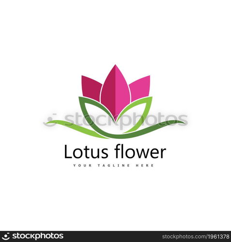 Beauty Vector lotus flowers design logo Template icon