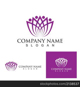 Beauty Vector lotus flowers design logo Template icon