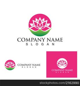 Beauty Vector lotus flowers design logo Template icon
