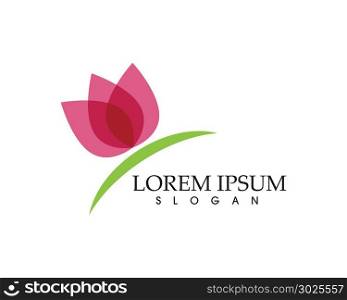 Beauty Vector Lotus flowers design logo Template icon..