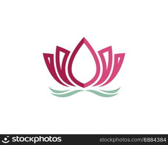 Beauty Vector Lotus flowers design logo Template icon