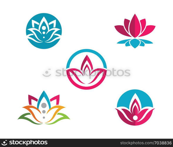 Beauty Vector Lotus flowers design logo Template icon