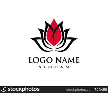 Beauty Vector Lotus flowers design logo Template icon