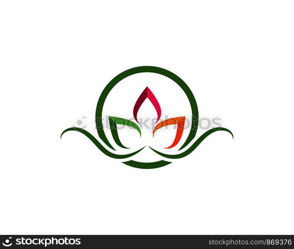 Beauty Vector Lotus flowers design logo Template icon