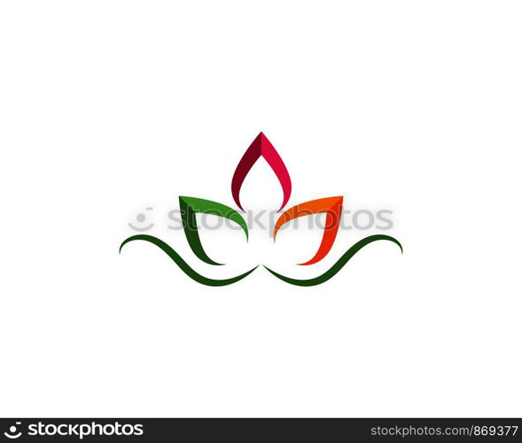 Beauty Vector Lotus flowers design logo Template icon