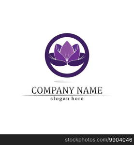 Beauty Vector lotus flowers design logo Template icon