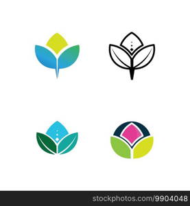 Beauty Vector lotus flowers design logo Template icon