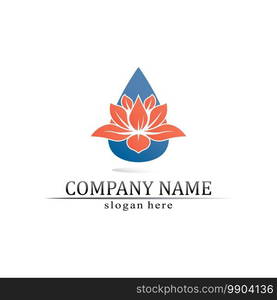 Beauty Vector lotus flowers design logo Template icon