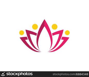 Beauty Vector Lotus flowers logo. Beauty Vector Lotus flowers design logo Template icon