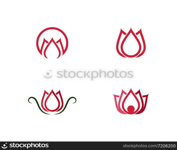 Beauty Vector Lotus flowers logo Template icon