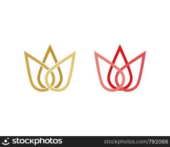 Beauty Vector Lotus flowers logo Template icon