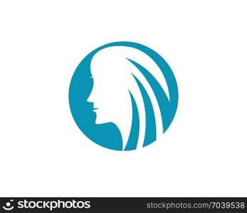 Beauty Women face silhouette character . Beauty Women face silhouette character Logo Template