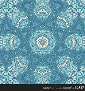 Beautyful doodle abstract ornamental blue nice pattern in handdrawn style. Cute background texture. Abstract vector light blue handdrawn background seamless pattern