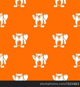 Beaver pattern vector orange for any web design best. Beaver pattern vector orange