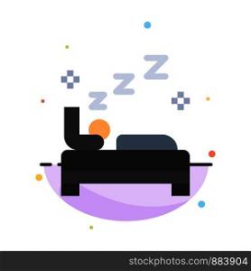 Bed, Bedroom, Clean, Cleaning Abstract Flat Color Icon Template