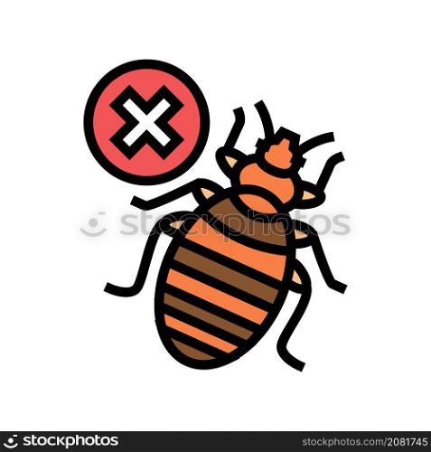 bed bug treatment color icon vector. bed bug treatment sign. isolated symbol illustration. bed bug treatment color icon vector illustration