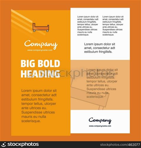 Bed Business Company Poster Template. with place for text and images. vector background