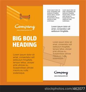 Bed Business Company Poster Template. with place for text and images. vector background