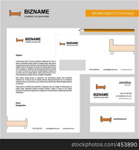 Bed Business Letterhead, Envelope and visiting Card Design vector template