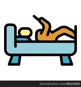 Bed comfort zone icon outline vector. Work cage. Fear success color flat. Bed comfort zone icon vector flat