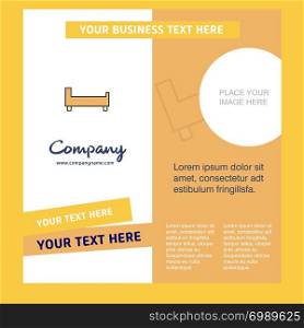 Bed Company Brochure Template. Vector Busienss Template