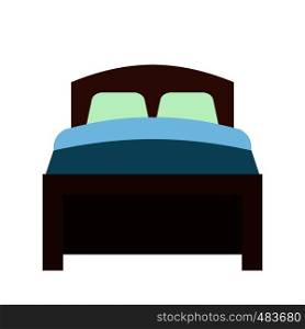 Bed flat icon isolated on white background. Bed flat icon
