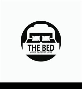 Bed icon and symbol vector template illustration