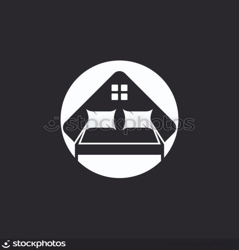 Bed icon and symbol vector template illustration