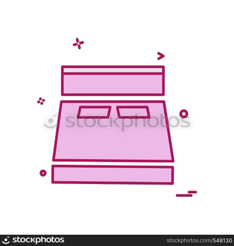 Bed icon design vector