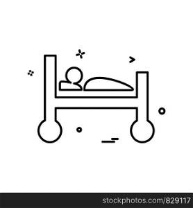Bed icon design vector