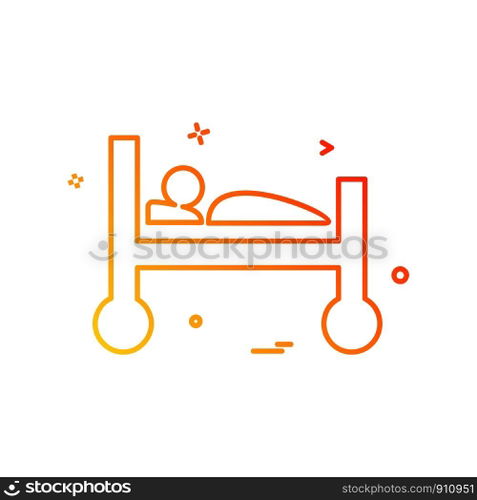 Bed icon design vector