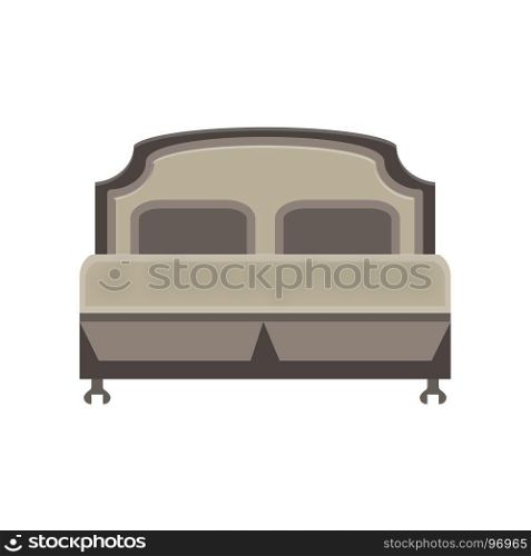 Bed icon vector illustration bedroom room hospital isolated furniture design sleep pillow symbol hotel