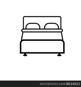 bed icon vector illustration logo design