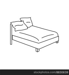 bed icon vector illustration simple design