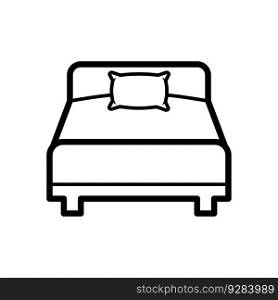 Bed icon vector on trendy design