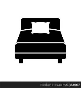 Bed icon vector on trendy design