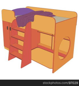 Bed kids icon illustration vector design isolated furniture bedroom white background