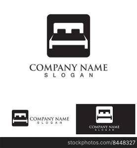 Bed logo and symbol hotel business logo