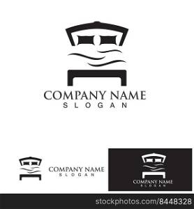 Bed logo and symbol hotel business logo