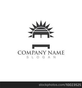 Bed logo and symbol vector image
