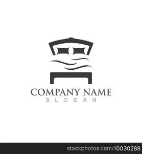 Bed logo and symbol vector image