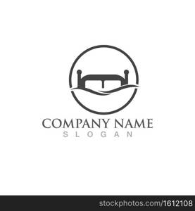 Bed logo and symbol vector image