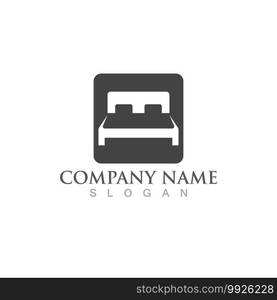 Bed logo and symbol vector image