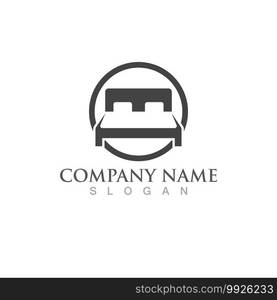 Bed logo and symbol vector image