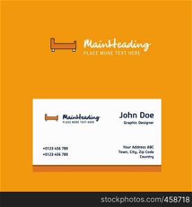 Bed logo Design with business card template. Elegant corporate identity. - Vector