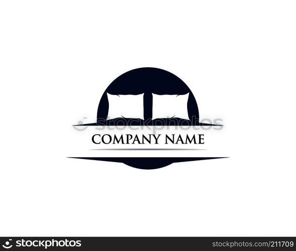 Bed logo vector template