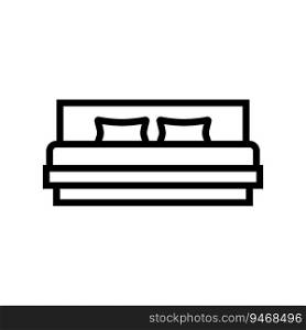 bed minimalistic stylish line icon vector. bed minimalistic stylish sign. isolated contour symbol black illustration. bed minimalistic stylish line icon vector illustration