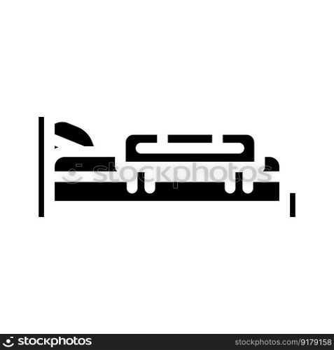 bed rail kid bedroom glyph icon vector. bed rail kid bedroom sign. isolated symbol illustration. bed rail kid bedroom glyph icon vector illustration